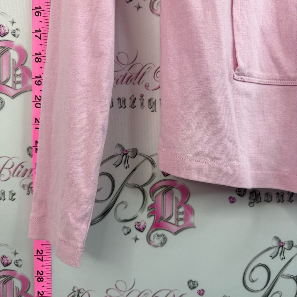 La SENZA long sleeve bubblegum pink Light Pink Snap-Front Cardigan Sweater - Picture 5 of 10